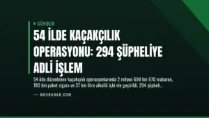 54 İlde Kaçakçılık Operasyonu: 294 Şüpheliye Adli İşlem