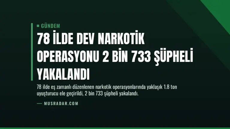 78 İlde Dev Narkotik Operasyonu 2 Bin 733 Şüpheli Yakalandı