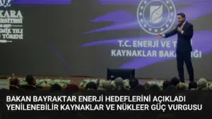 Bakan Bayraktar Enerji Hedeflerini Açıkladı Yenilenebilir Kaynaklar ve Nükleer Güç Vurgusu