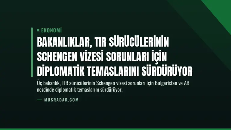 Bakanlıklar, TIR Sürücülerinin Schengen Vizesi Sorunları İçin Diplomatik Temaslarını Sürdürüyor