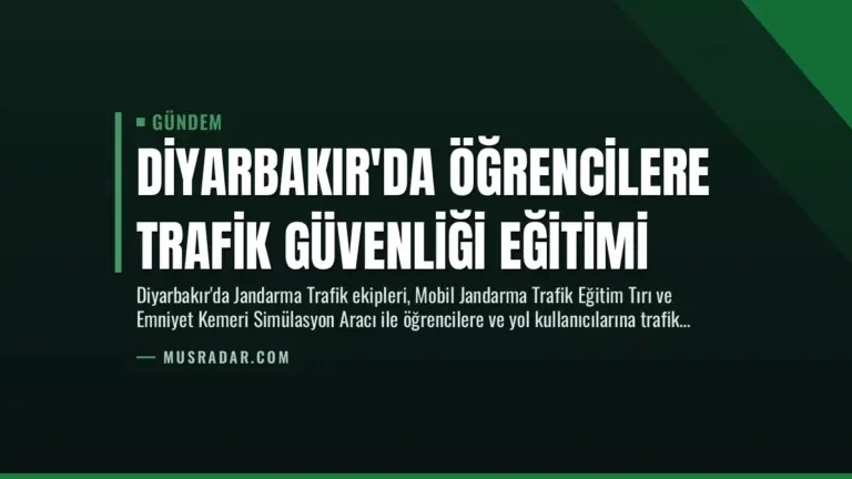 Diyarbakır’da Öğrencilere Trafik Güvenliği Eğitimi