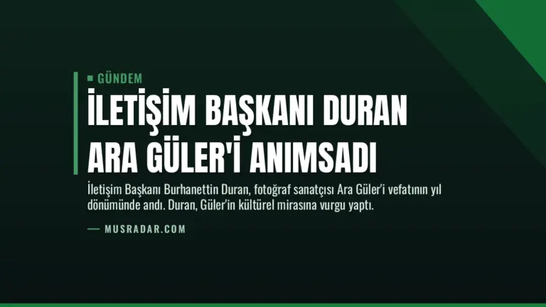 İletişim Başkanı Duran Ara Güler’i Anımsadı
