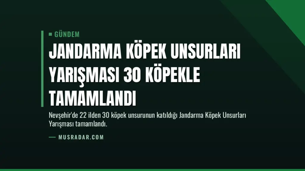Jandarma Köpek Unsurları Yarışması 30 Köpekle Tamamlandı