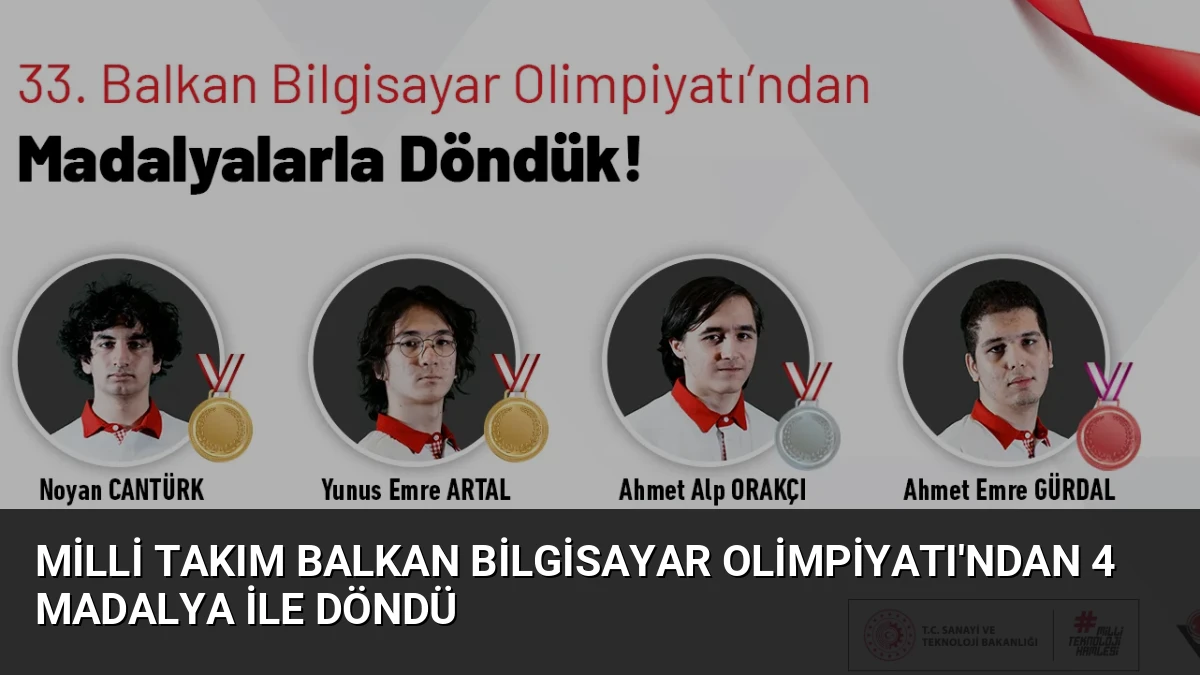 Milli Takım Balkan Bilgisayar Olimpiyatı’ndan 4 Madalya ile Döndü