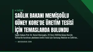 Sağlık Bakanı Memişoğlu Güney Kore’de Üretim Tesisi İçin Temaslarda Bulundu