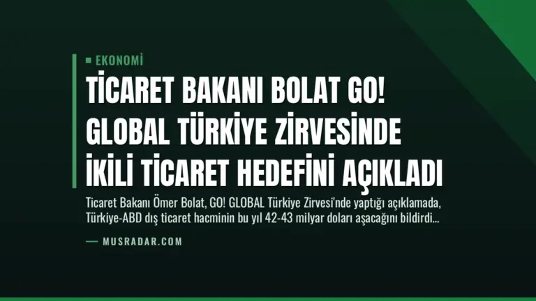 Ticaret Bakanı Bolat GO! GLOBAL Türkiye Zirvesinde İkili Ticaret Hedefini Açıkladı