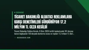 Ticaret Bakanlığı Aldatıcı Reklamlara Karşı Denetimleri Sürdürüyor 17,2 Milyon TL Ceza Kesildi
