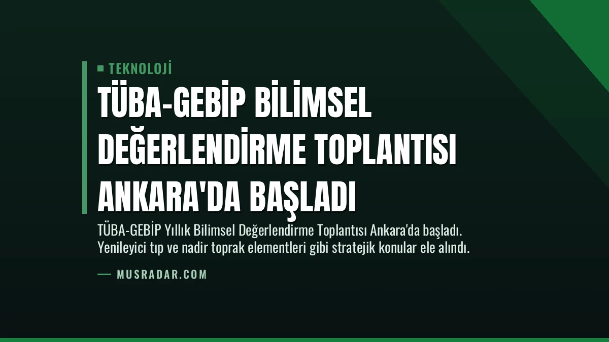 TÜBA-GEBİP Bilimsel Değerlendirme Toplantısı Ankara’da Başladı